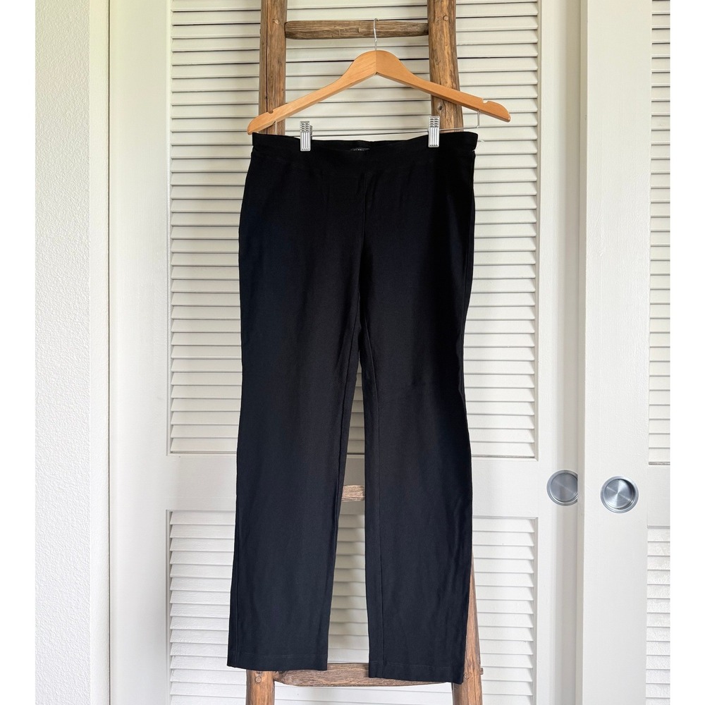 Eileen Fisher Ponte Knit Straight Leg Pants XS Black